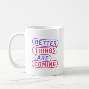 Minimalistisch optimisme Moderne typografie Quote Koffiemok