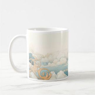 Minimalistisch Ornament met een cloud Koffiemok