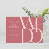 Minimalistisch oud koraal kaart (Staand voorkant)