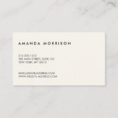 Minimalistisch overzicht van professionele sociale visitekaartje (Achterkant)