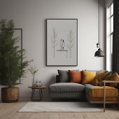 Minimalistisch paar moderne lijnkunst perfect poster