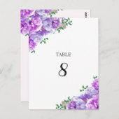 Minimalistisch Paars aantal Kaarten voor het aanta (Voorkant / Achterkant)