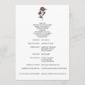 Minimalistisch Paars Aster Trouwprogramma Programma (Voorkant)