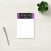Minimalistisch paars en zwart post-it® notes (Kantoor)