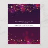 Minimalistisch Paars Neon Holly, aangepast kerstca (Achterkant)