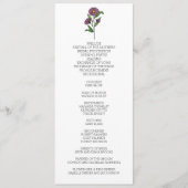 Minimalistisch Paarse Aster bruiloft programma (Voorkant)