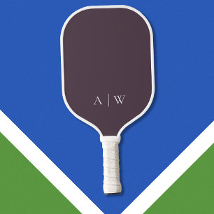 Minimalistisch Paarse elegante monogram Pickleball Paddle