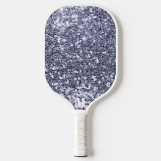Minimalistisch Paarse Witte Diamant Modern Monogra Pickleball Paddle