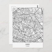Minimalistisch Parijs Frankrijk Briefkaart (Voorkant / Achterkant)