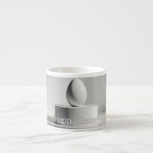 Minimalistisch Pasen Ei op Moderne Sokkel Espresso Kop
