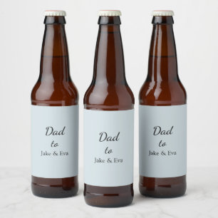 minimalistisch pastelbiermerk   Vaderdag Gift Bier Etiket