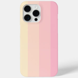 Minimalistisch pastelstreeppatroon met Rozen tinte iPhone 15 Pro Max Hoesje
