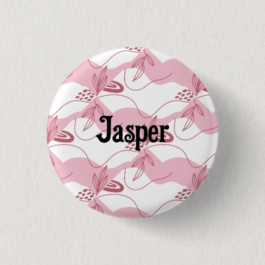 Minimalistisch patroon Persoonlijke knoop Ronde Button 3,2 Cm (Voorkant)