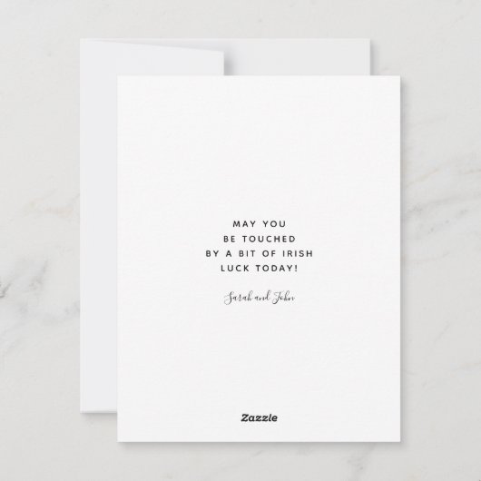 Minimalistisch Pattern St. Patrick's Day Card Feestdagenkaart (Achterkant)