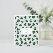 Minimalistisch Pattern St. Patrick's Day Card Feestdagenkaart (Staand voorkant)