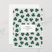 Minimalistisch Pattern St. Patrick's Day Card Feestdagenkaart (Voorkant / Achterkant)