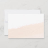 Minimalistisch penseel | Blush Pink Stripe Wedding RSVP Kaartje (Achterkant)