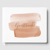 Minimalistisch penseel voor moderne Waterverf Gastenboek (Voorkant)