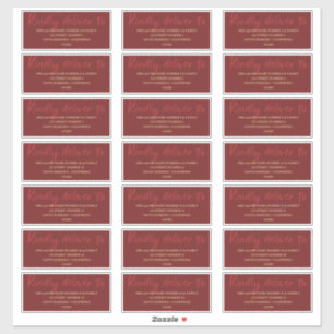 Minimalistisch penseelscript & elegantie Gastadres Sticker