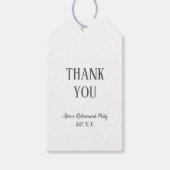 Minimalistisch pensioen dank u voor cadeaulabel (Voorkant)