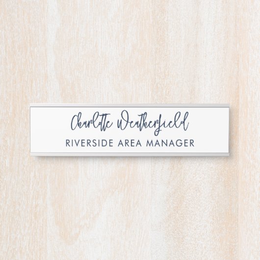 Minimalistisch personeel scriptbedrijf deurbordje (Voorkant)