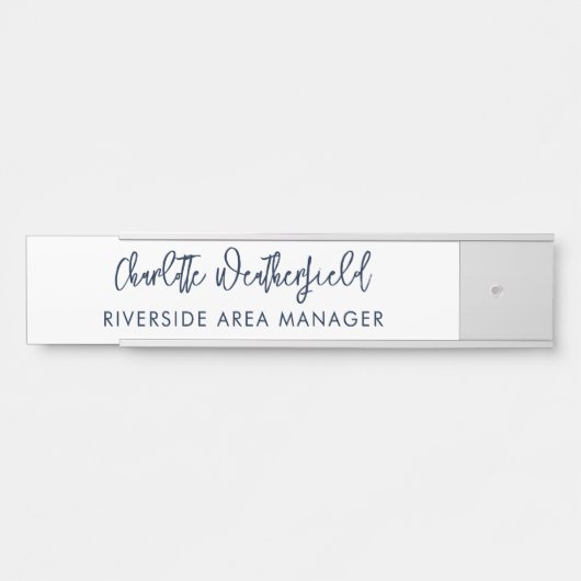 Minimalistisch personeel scriptbedrijf deurbordje (Voorkant)