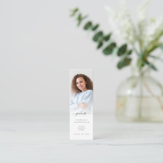 Minimalistisch Photo Script 2022-Afstuderen Contactkaartje (Staand voorkant)