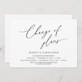 Minimalistisch, planningswijziging, uitgestelde br kaart (Voorkant / Achterkant)