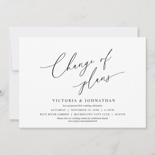 Minimalistisch, planningswijziging, wijzig de datu kaart (Voorkant)