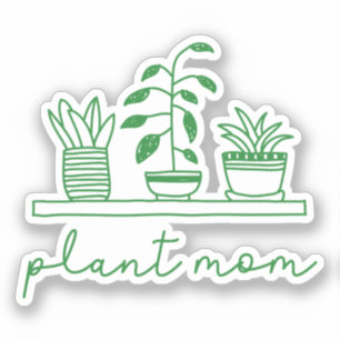 Minimalistisch Plant Moeder Schattige Plant Lover Sticker