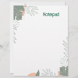 Minimalistisch plantenpapier notitieboek briefhoofd