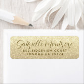 Minimalistisch Platinum Glitter Script Etiket (Insitu)