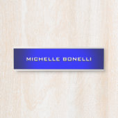 Minimalistisch platte, moderne blauwgrijs deurbordje (Voorkant)