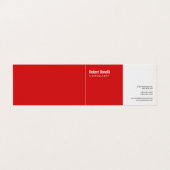 Minimalistisch platte rode, moderne platte plaat visitekaartjes (Buitenkant ongevouwen)