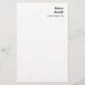 Minimalistisch platte wit modern briefpapier (Voorkant)