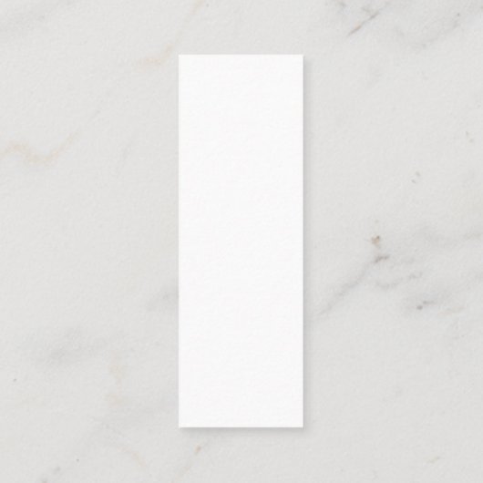 Minimalistisch platte wit modern mini visitekaartje (Achterkant)