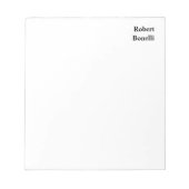 Minimalistisch platte wit modern notitieblok (Voorkant)