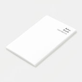 Minimalistisch platte wit modern post-it® notes (Schuin)