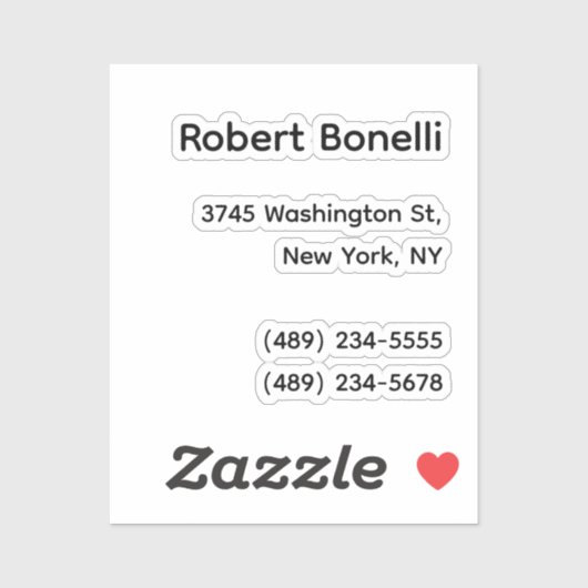 Minimalistisch platte wit modern sticker (Vel)