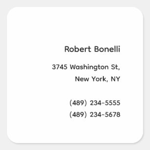 Minimalistisch platte wit modern vierkante sticker