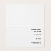 Minimalistisch platte wit modern visitekaartjes (Buitenkant ongevouwen)