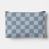 Minimalistisch poederblauw schaakbordpatroon etui (Voorkant)