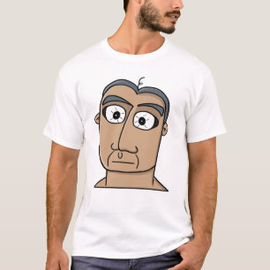 Minimalistisch Portret met Grote Ogen T-shirt
