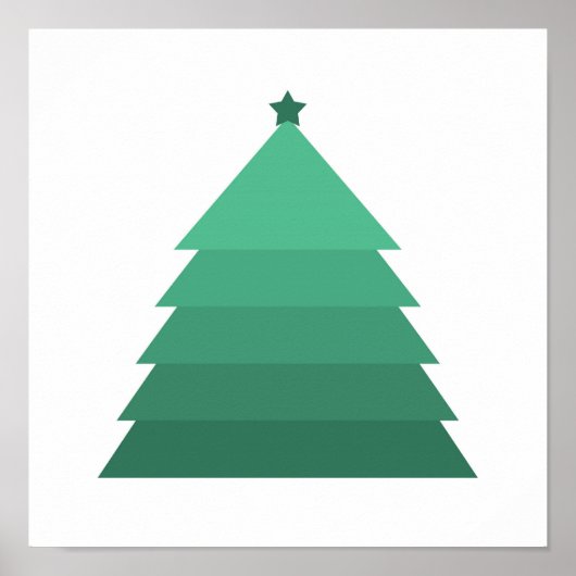 Minimalistisch Poster kerstbomen (Voorkant)