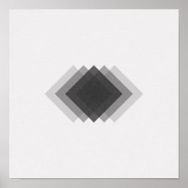 Minimalistisch Poster met diamanten zwart-wit