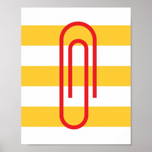 Minimalistisch poster paperclip (Voorkant)