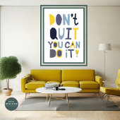 Minimalistisch Poster stop niet je kunt het doen