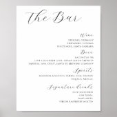 Minimalistisch Poster van het Menu van de Bar van  (Voorkant)