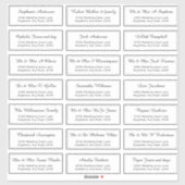 Minimalistisch pre-Geadresseerd de Naam van de Gas Sticker (Vel)