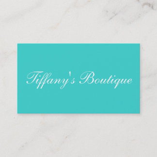 Minimalistisch preppy chic aqua blauw turquoise bl visitekaartje